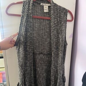 Black and white vest